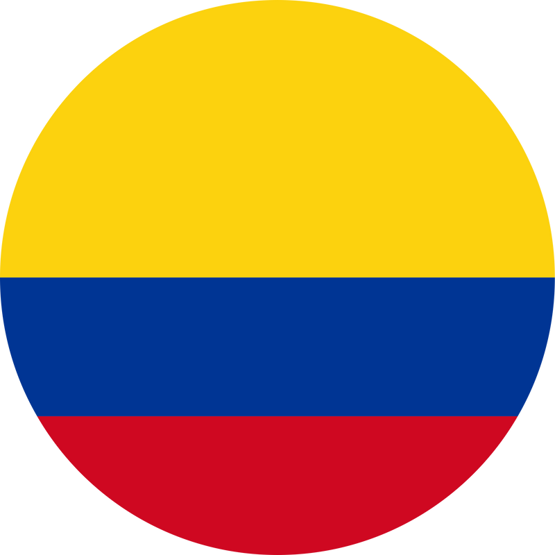 Round Colombian Flag of Colombia